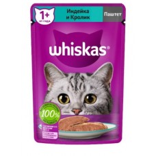 Whiskas Мясной паштет из Индейки и кролика 75г