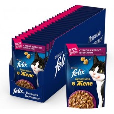FELIX Sensations c уткой в желе со шпинатом 85г